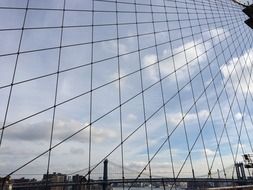 brooklyn bridge, rectangular steel ropes