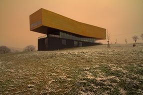 facade of an unusual house on a desert landscape