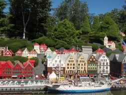 Miniature model of the legoland theme park