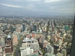 city top view, chile, santiago