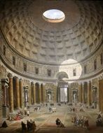 Pantheon interior painting by Giovanni Paolo Panini