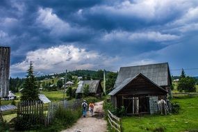 Landscape of cloudly day in Romania