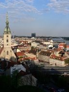 aerial view of the Bratislava city