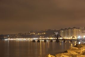 viña del mar del mar landscape at night