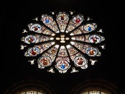 immaculate stained glass in the ceiling