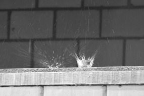 water drops on the building