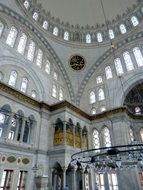 White vaults of the mosque in Istanbul