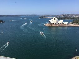 beautiful sydney harbor and Opera