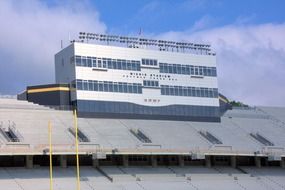 football stadium against the blue sky