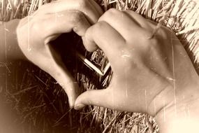 heart hand popular gesture