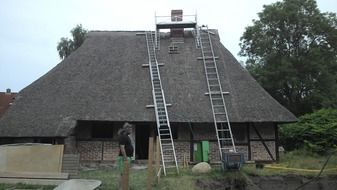 reed roof on a home
