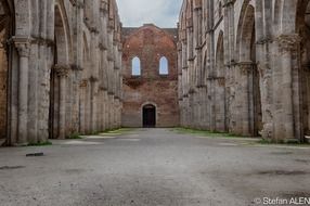 ruins of monastery in italy