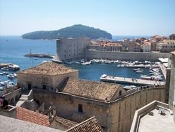 dubrovnik bay wall in croatia