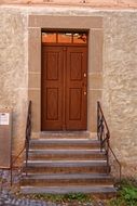 brown wooden door