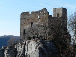 knight&#039;s castle ruins in the Swabian Alb