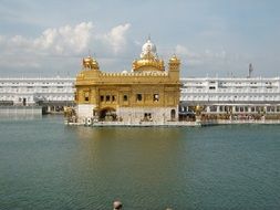 golden indian temple on the island