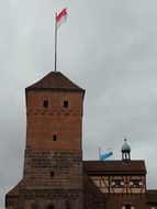 Nuremberg Castle is a historical building on a sandstone rock