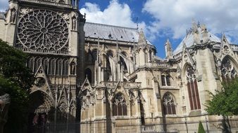 historic facade of Notre-Dame de Paris