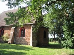 small village church in the forest