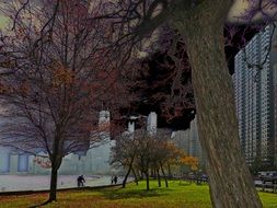 thunder mood in the city