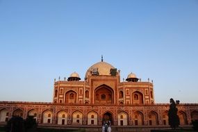 humayun's tomb facade, india, delhi