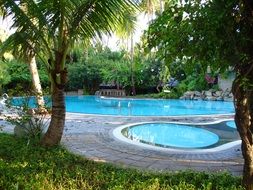 resting place with pool