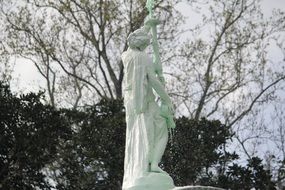 marble white statue in the park