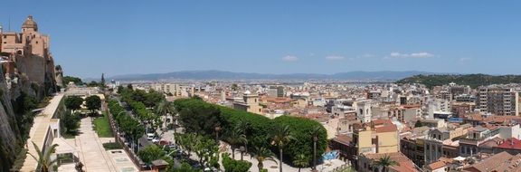 city wall Cagliari Sardinia panorama