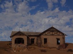 abandoned house in Kolmanskop, situated in the namibia