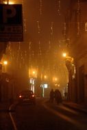 gloomy weather in the city before christmas