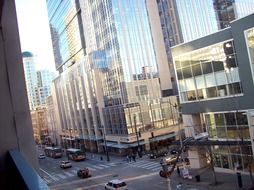 street with skyscrapers in seattle