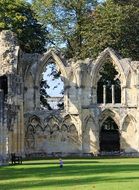 Ruins of the abbey in yorkshire