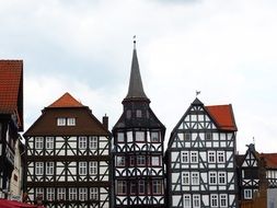 clipart of guild house in small town