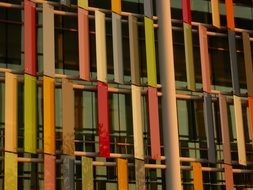 colorful construction on the building