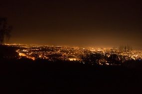 lights of stuttgart at night