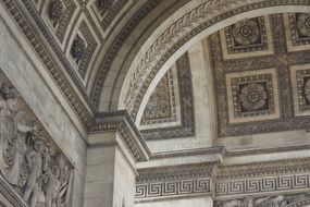 code of the Arc de Triomphe in Paris