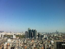 view from the height of the city in seoul