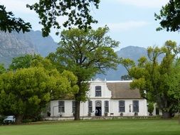 Landscape of mountains in stellenbosch
