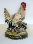 figurine of a colorful rooster