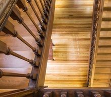 historic old wood staircase