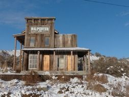 wooden building on a ranch in Canada