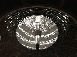 bottom view of the dome of the Reichstag, Berlin, Germany