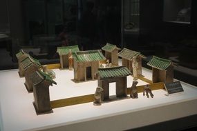 model of the Chinese building in the museum
