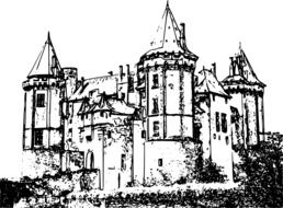 chateau castle as a drawing