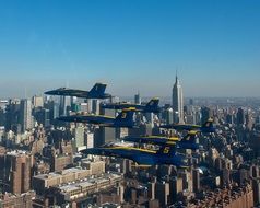 navy blue angels above New York, Unite States