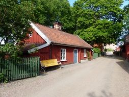 small wooden street house