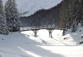 winter snow bridge