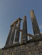 historic ruins in the city of Ãvora in portugal