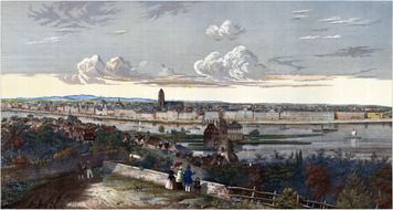 painting in 1845 with the image of Frankfurt