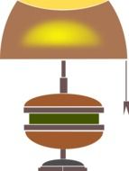 Drawing of a home lamp